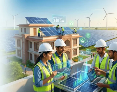 renewable energy courses in India solar EV battery training classroom